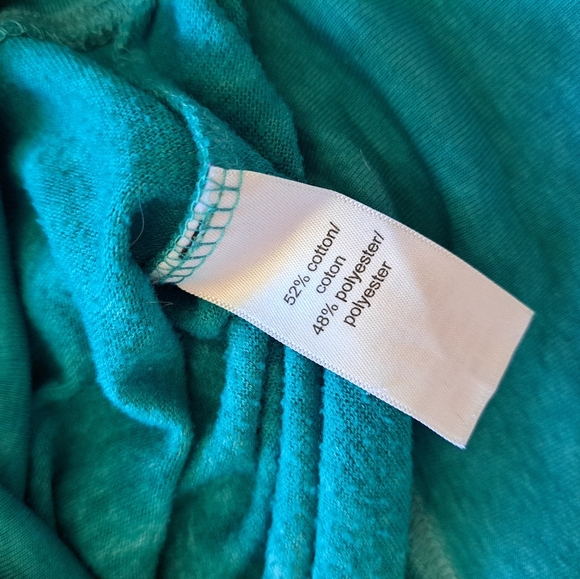‼️FREE‼️ Maurices Teal Blue Tunic Length Long Sleeve Light Sweatshirt - Sz Small - Picture 4 of 9